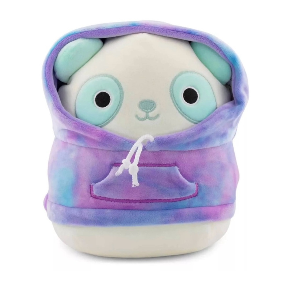 Squishmallows Sissy The Panda Purple and Blue Hoodie Panda Plush